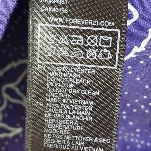 Forever 21 Bird Blouse Womens Sz‎ S Blue Polka Dot Ruffle Sleeveless Tank Top - Picture 6 of 6